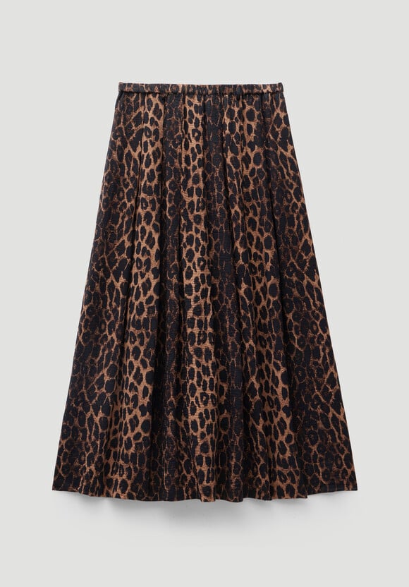 Air Flow Top Pleated Midi Skirt