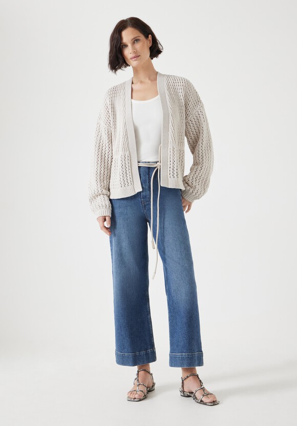Open Stitch Edge to Edge Cardigan