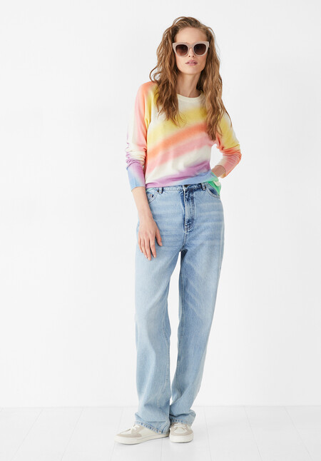 Ombre Rainbow Knitted Jumper