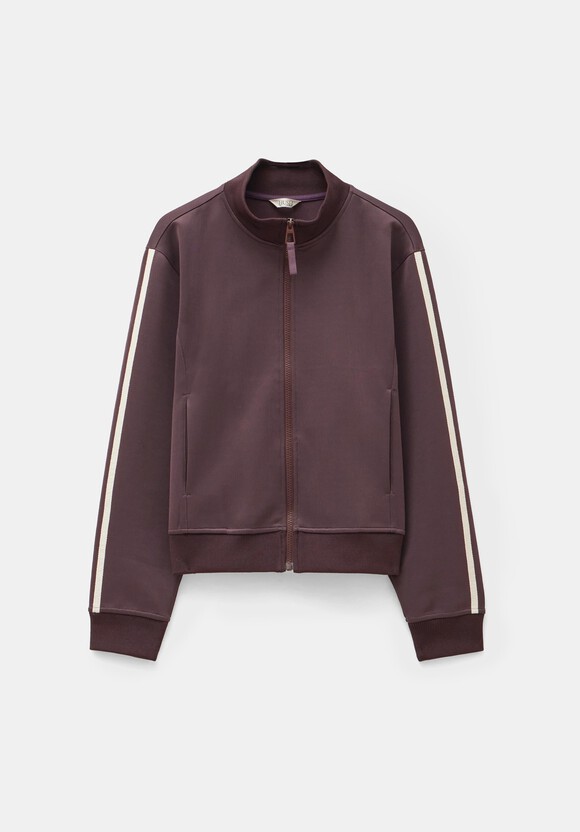 Zanna Side Stripe Zip Through Sweatshirt