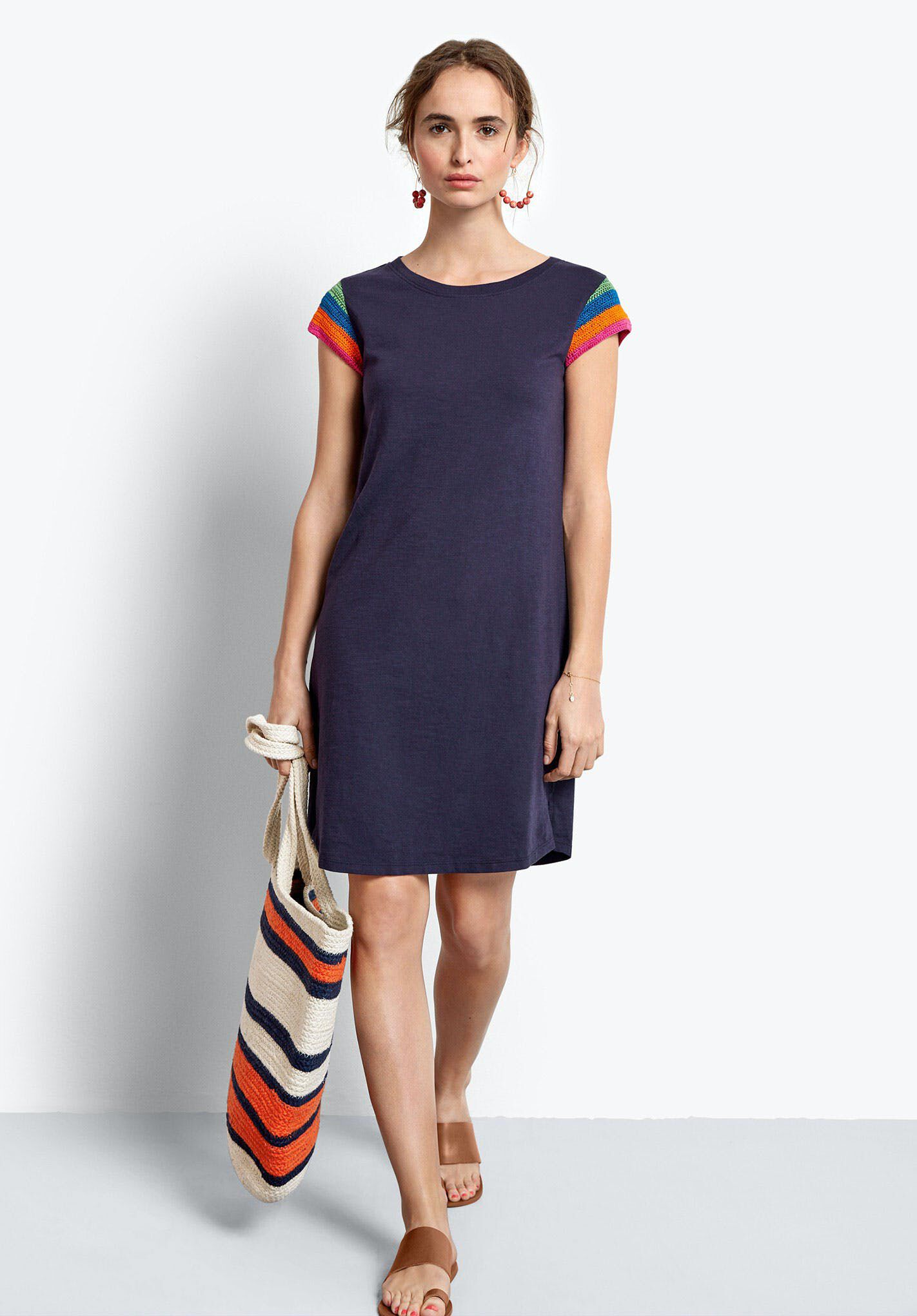 Multi-Colour Crochet Sleeve Jersey