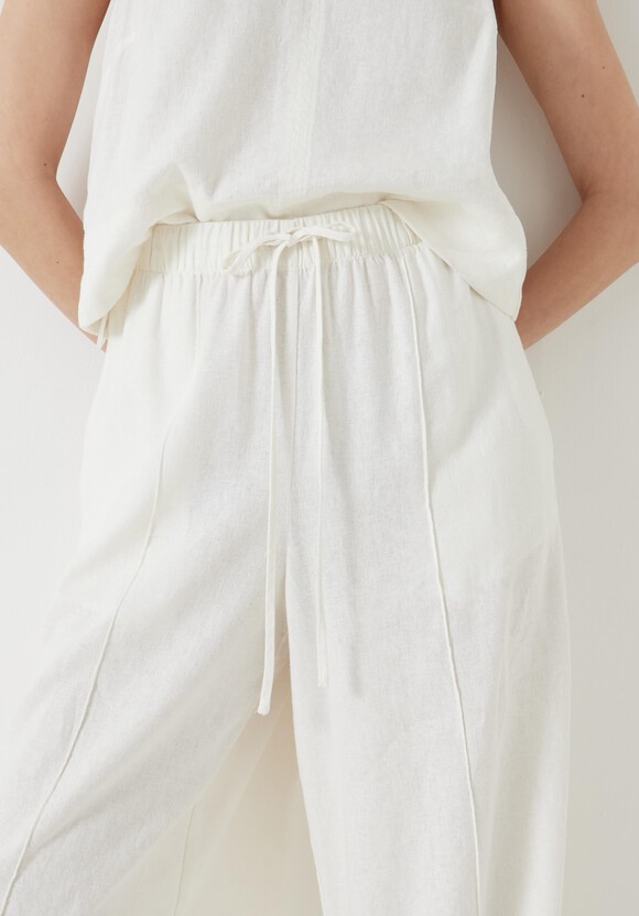Linen Blend Petunia Wide Leg Trousers