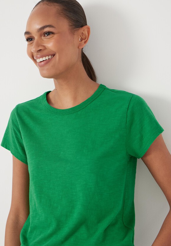 Slim Fit Slub Crew T-Shirt