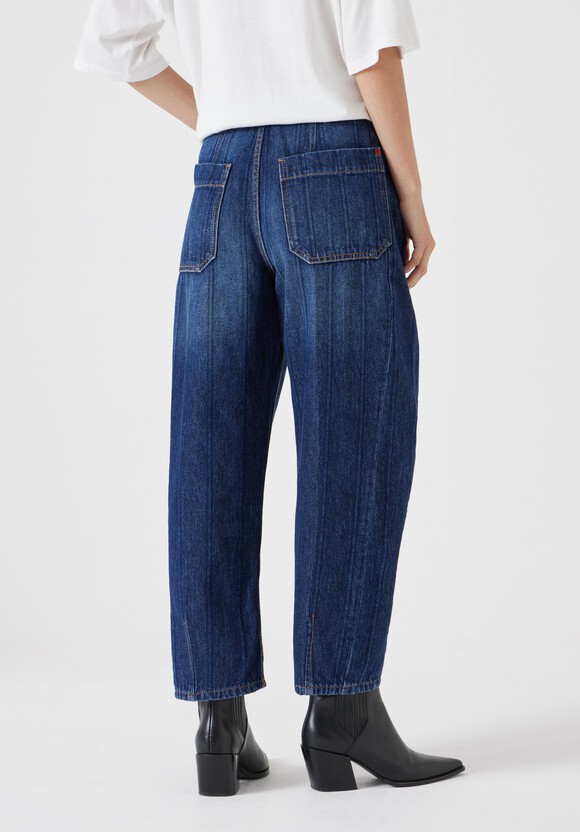 Stripe Barrel Leg Jeans