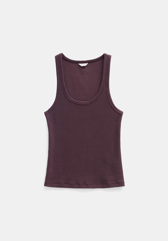 Scoop Neck Ribbed Vest