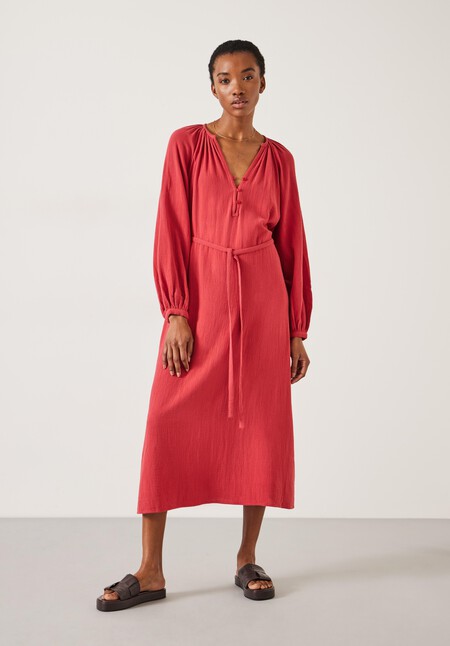Clarice Cotton Cheesecloth Midi Dress