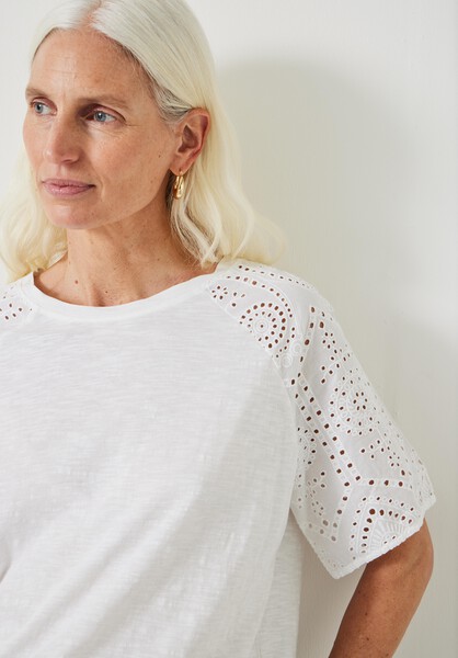 Ella Broderie Sleeve T-Shirt