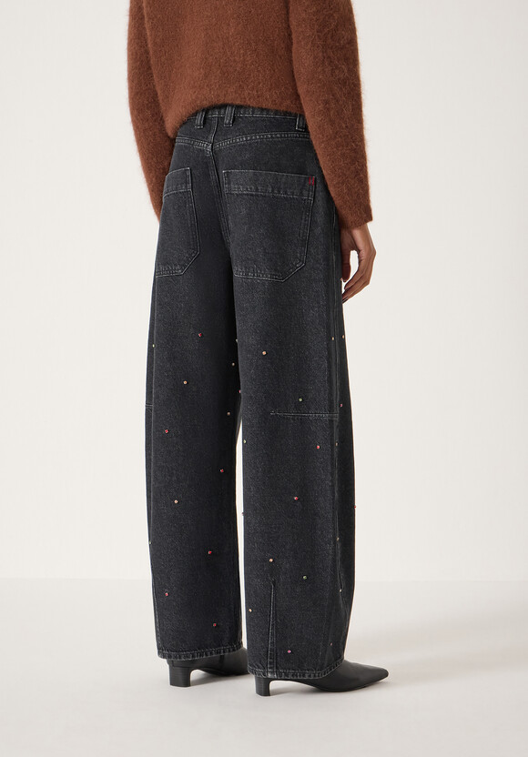 Embellished Bree Barrel Leg Jeans