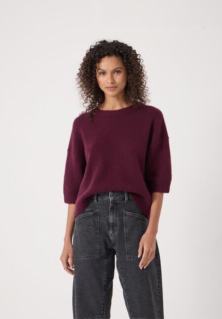 Short Sleeve Chunky Cashmere Tee