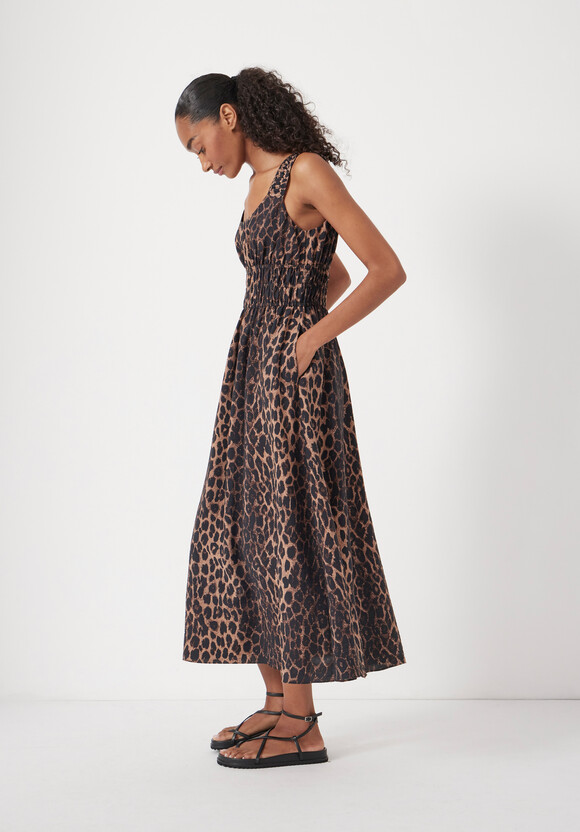 Air Flow Gathered Straps Midi Dress