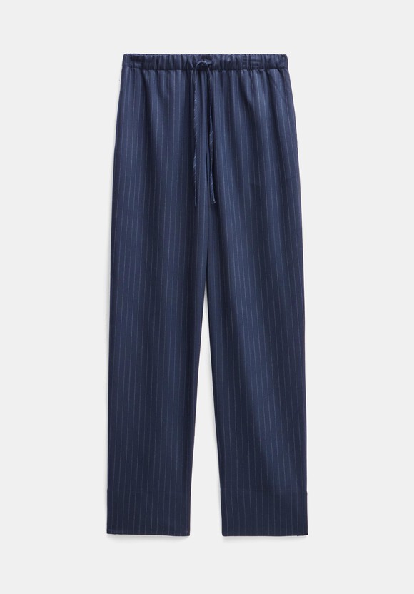 Pinstripe Wool Blend Trouser
