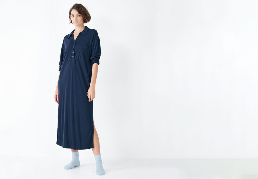 Chesten Linen Blend Jersey Dress