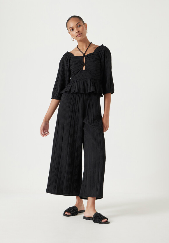 Zoe Crinkle Peplum Top