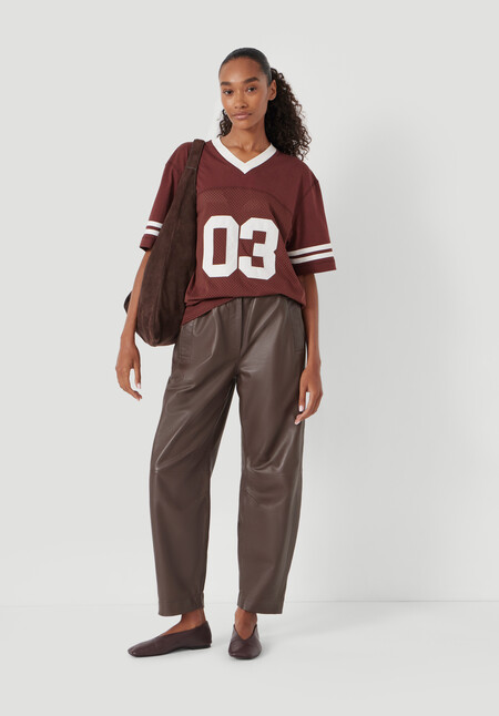Leather Jack Barrel Trousers