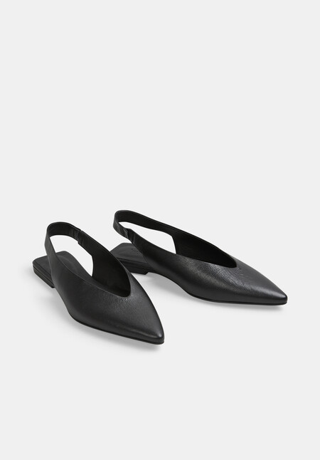 Liah Slingback Pointed Leather Flats