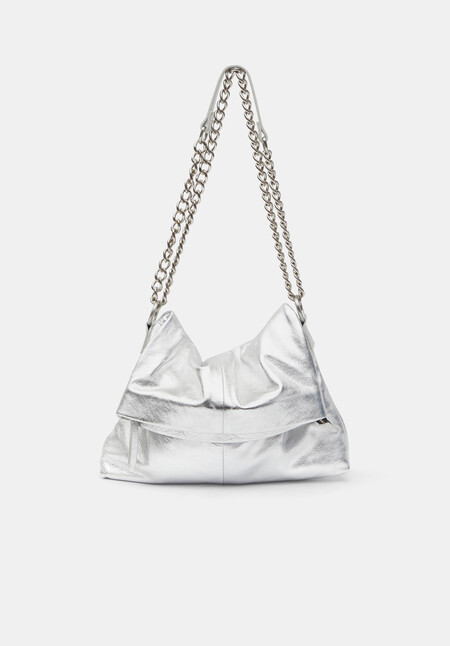 Perrie Chain Leather Crossbody Bag