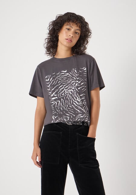 Metallic Tiger Graphic T-Shirt