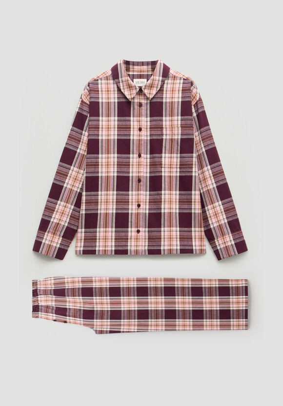 Brushed Cotton Check Print Pyjamas
