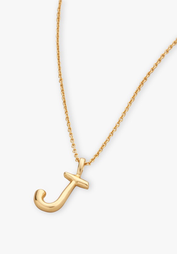 Gaia Letter Pendant Necklace