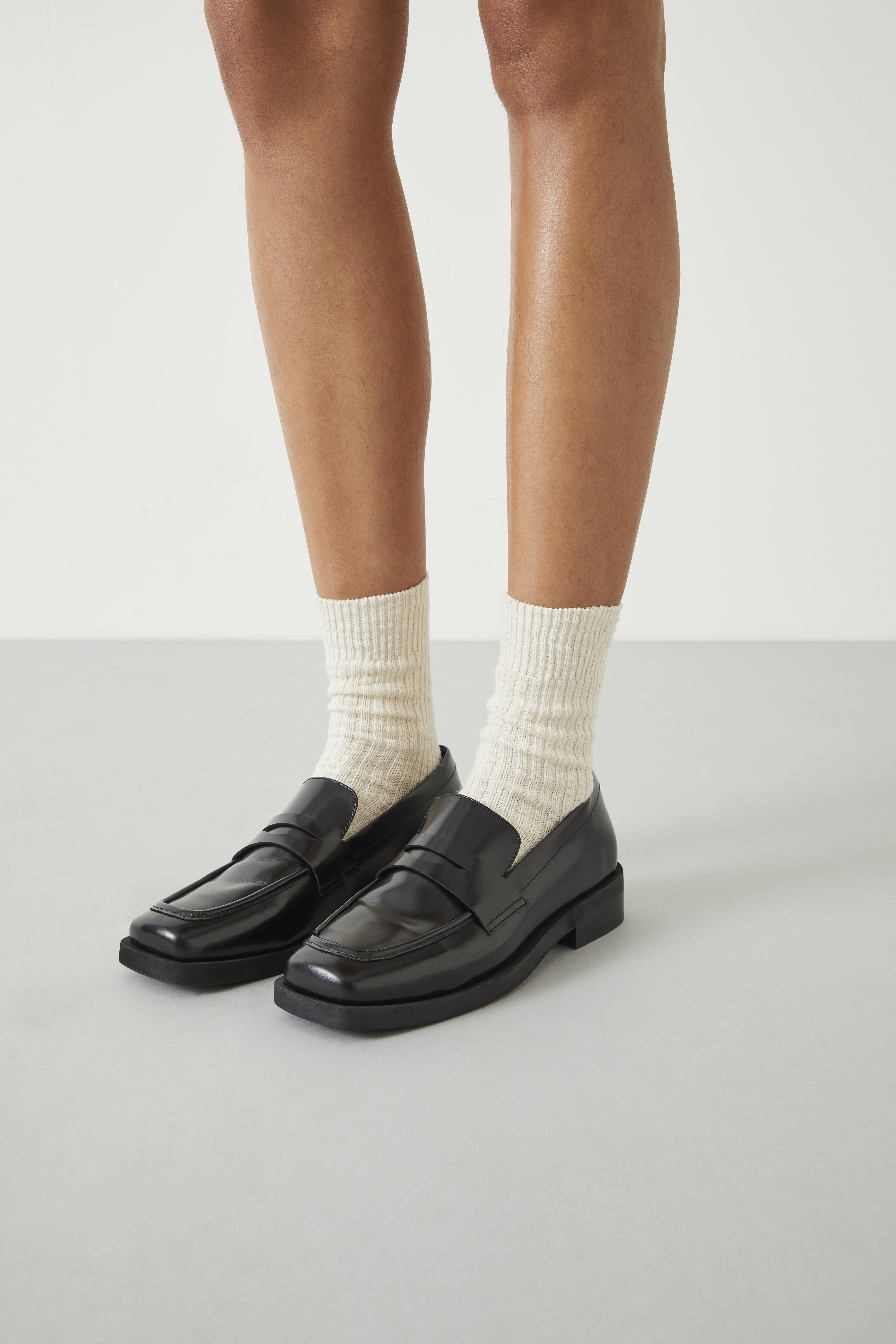 Square toed loafers store