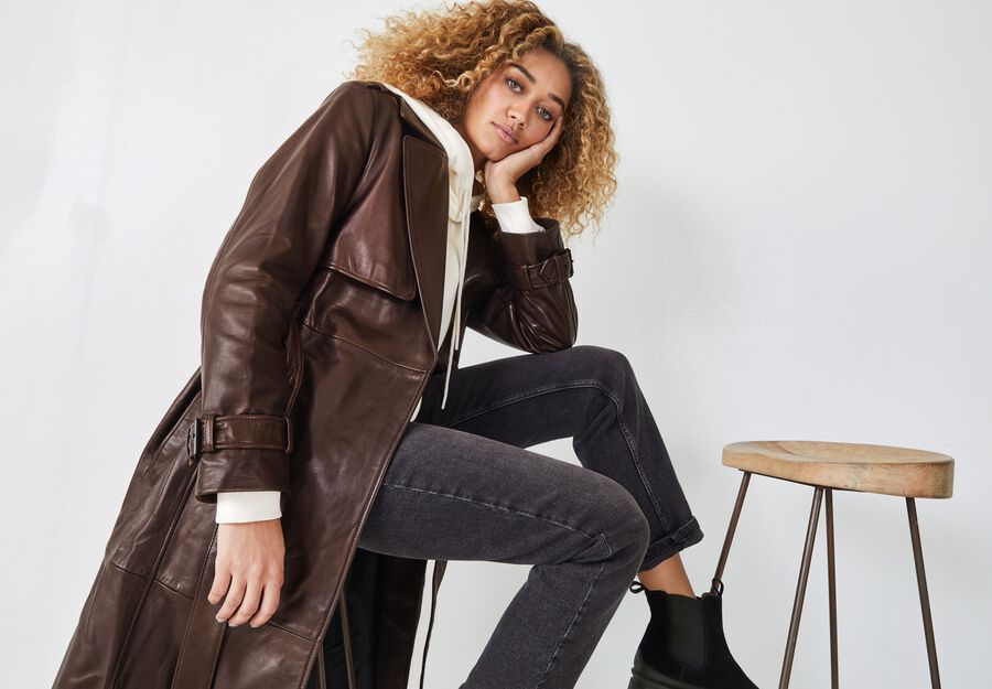 Leather Trench Coat