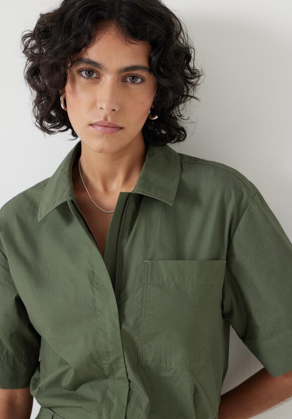 Lightweight Cotton Utility Jumpsuit