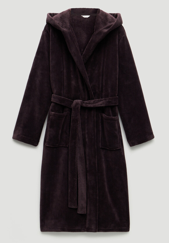 Fluffy Hooded Dressing Gown