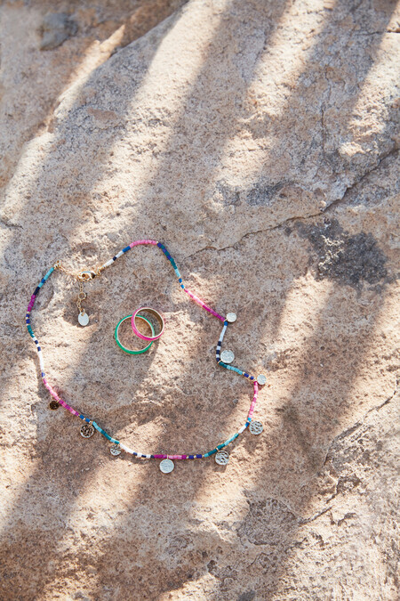 Wini Beaded Disc Necklace