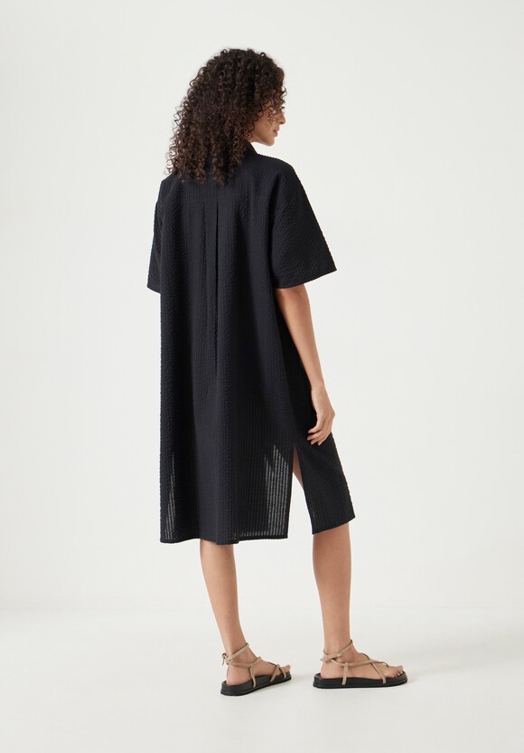 Seersucker Tie Front Beach Dress