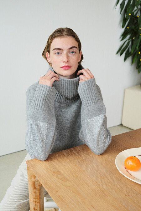 Livvy Merino Wool Detachable Roll Neck Jumper