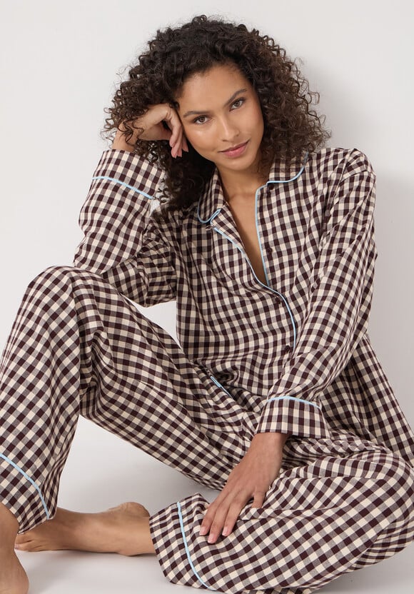 Brushed Cotton Gingham Pyjamas