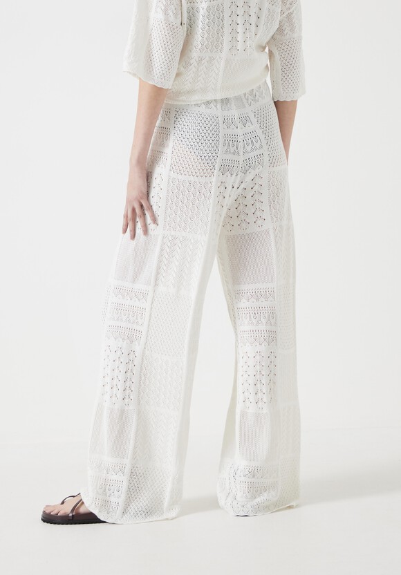 Patchwork Stitch Knitted Trouser