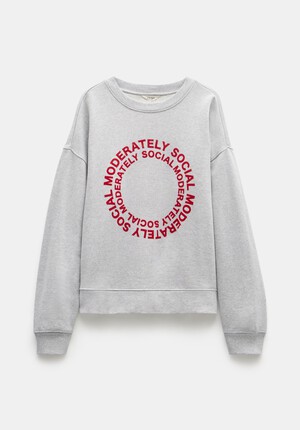 Moderately Social Graphic Sweatshirt