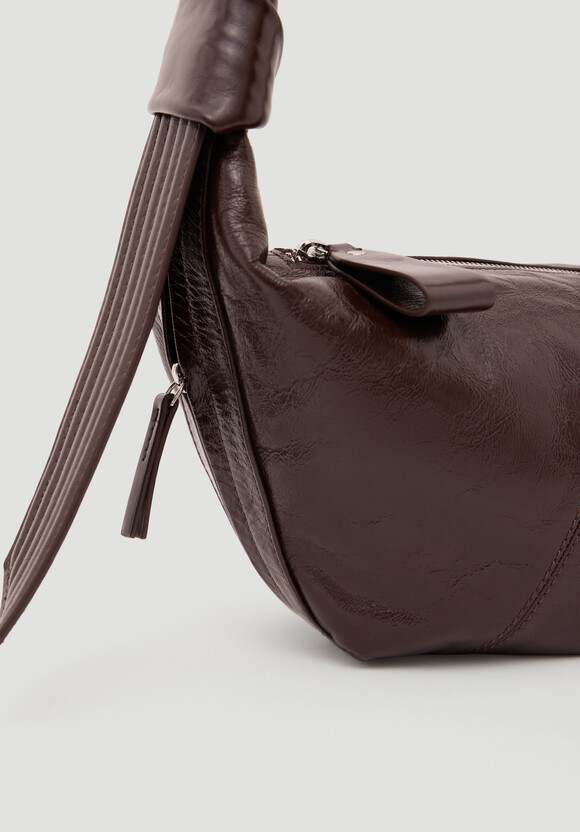 Oversized Leather Crescent Bag