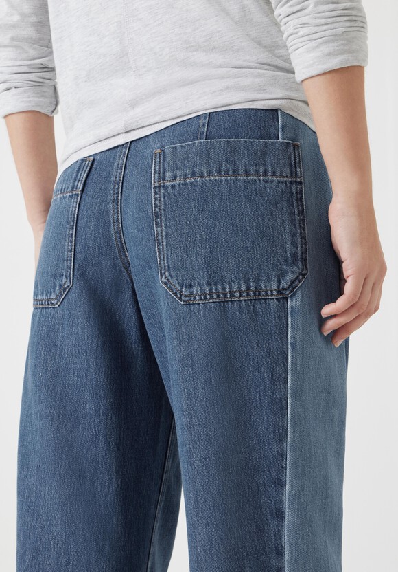 Two Tone Barrel Jean