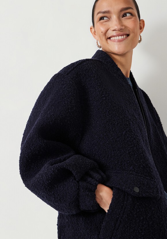 Aiden Bouclé Bomber Jacket