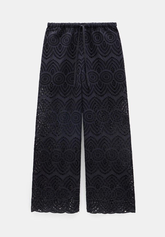Cotton Broderie Trousers