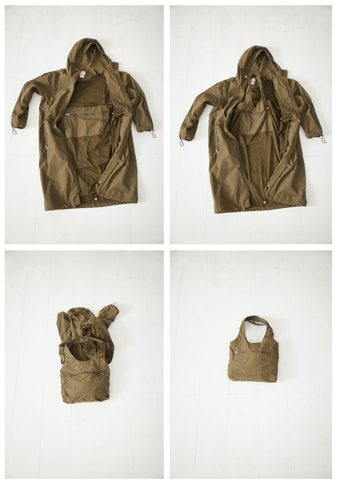 Accona Lightweight Raincoat Khaki Khaki hush