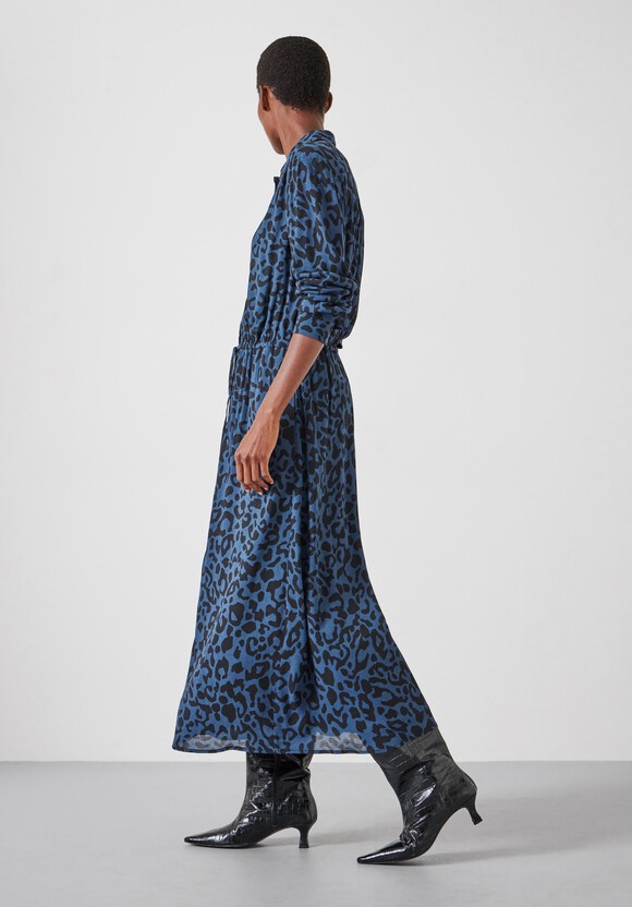 Rosey Leopard Midi Shirt Dress