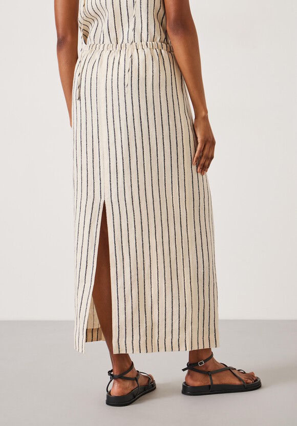 Paula Stripe Linen Maxi Skirt