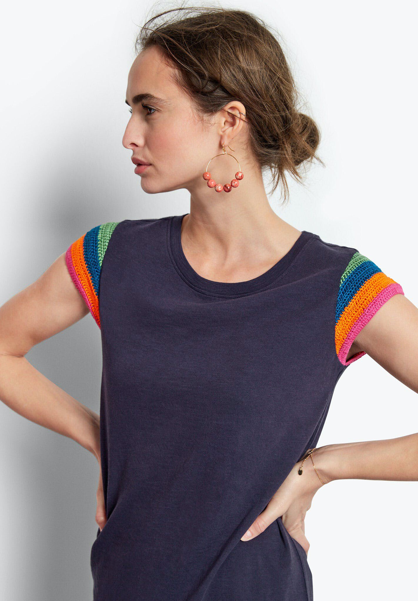 Hush crochet jersey dress