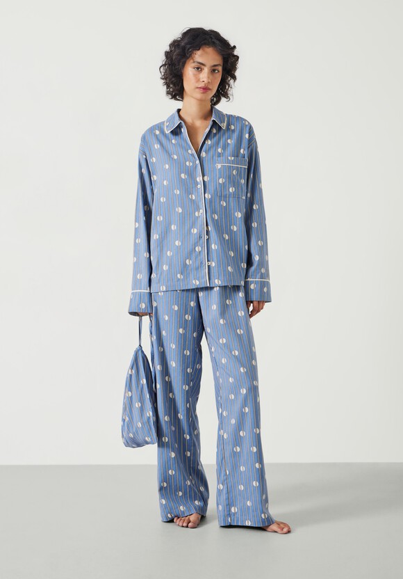 Luella Brushed Cotton Stripe Polka Dot Pyjama Set