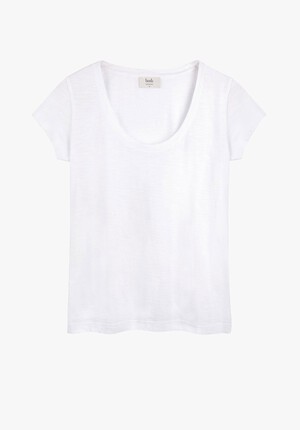 Cotton Slub Scoop Tee