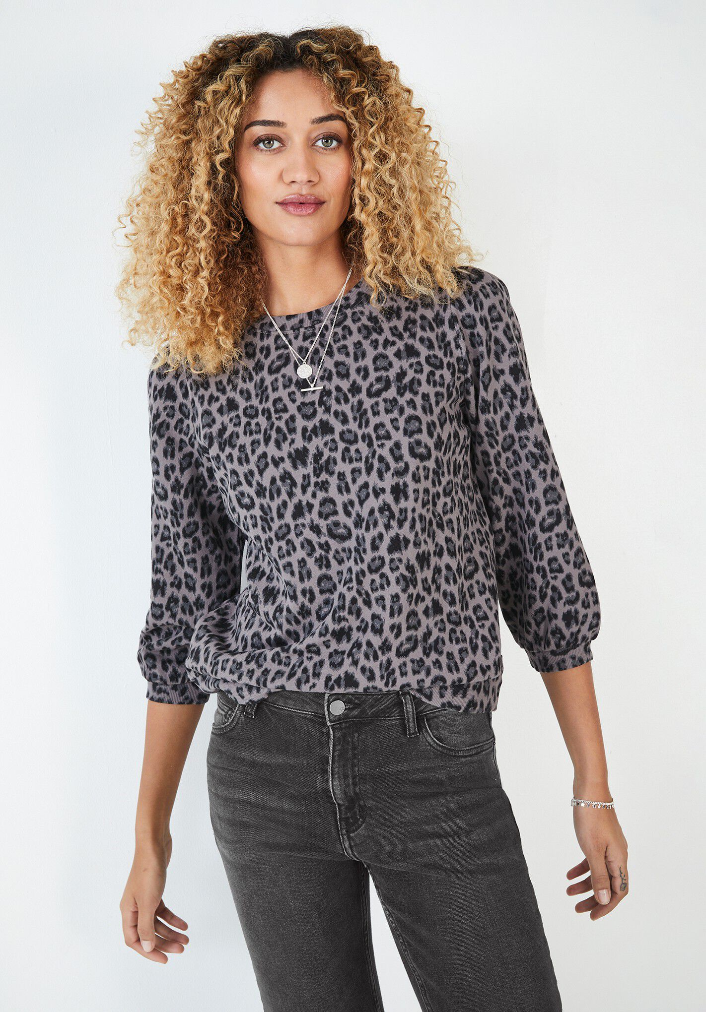 Animal print sweatshirt sales