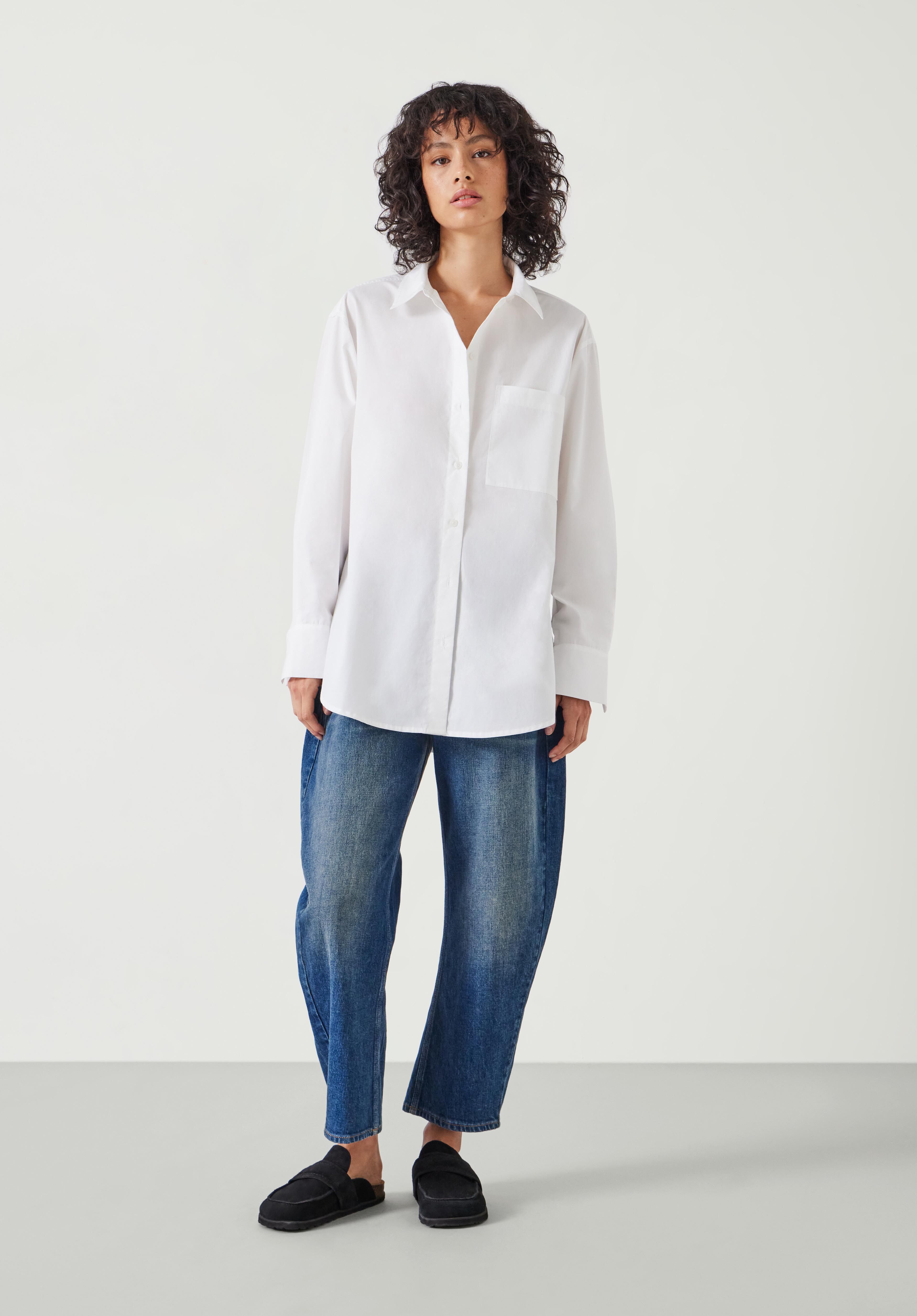 Coleena Oversized Shirt | White | hush