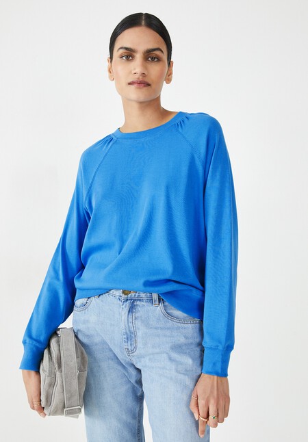 Genevieve Raglan Gathered Sleeve Top
