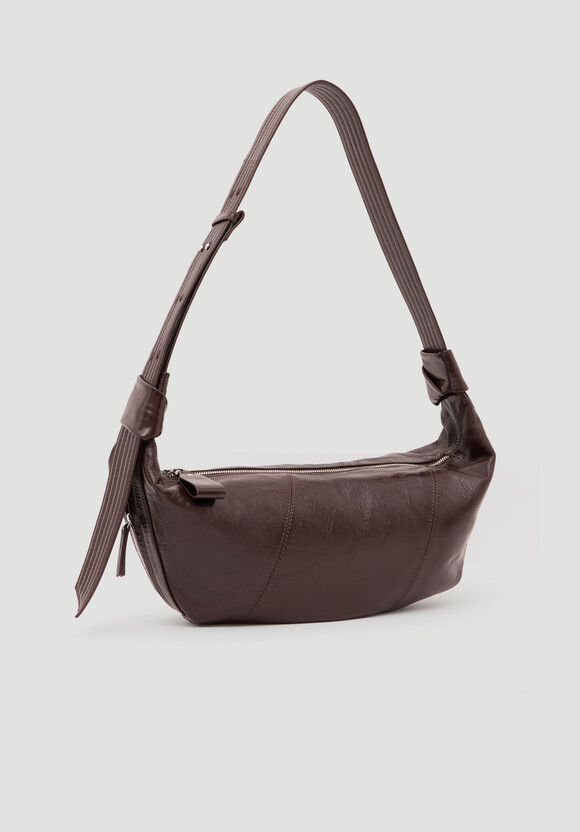 Oversized Leather Crescent Bag