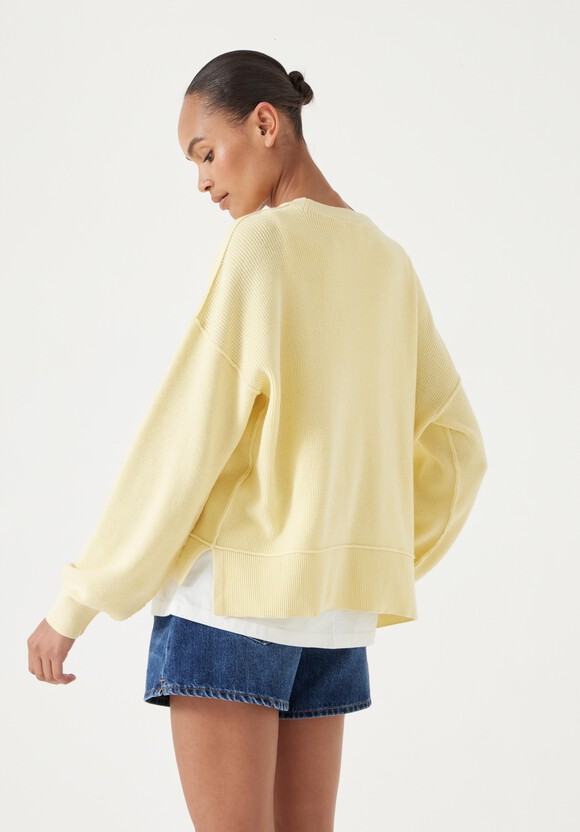 Cotton Boxy Rib Jumper