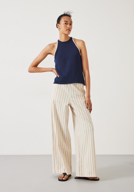 Keekee Contrast Stitch Knitted Vest Top