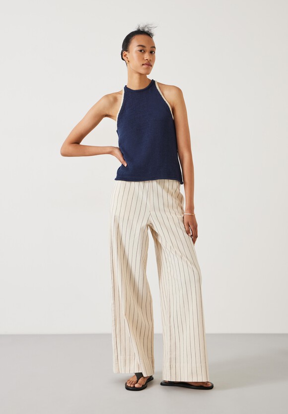 Keekee Contrast Stitch Knitted Vest Top